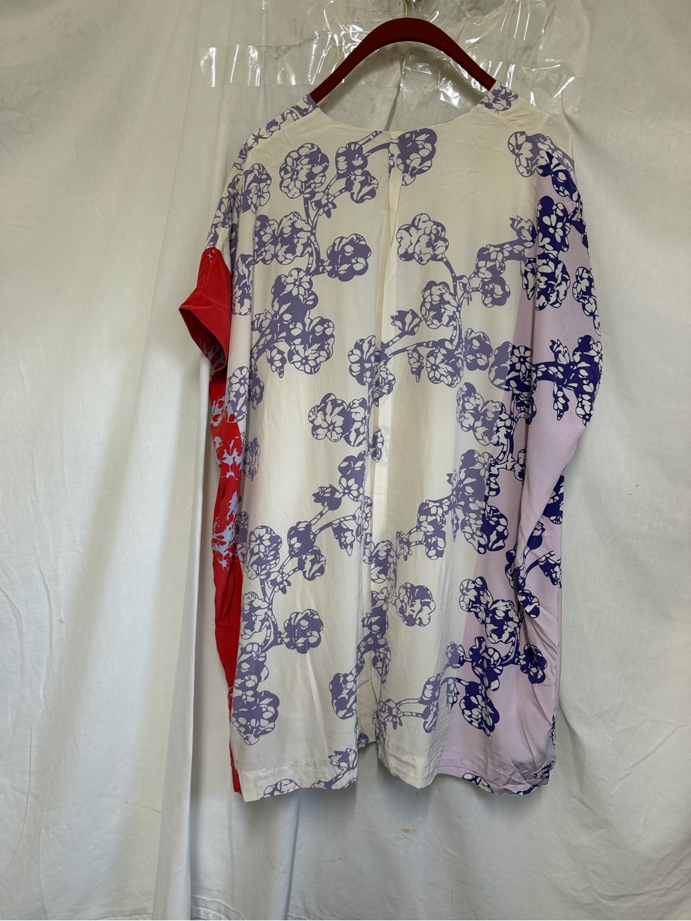 Diane Von Furstenberg Silk Kaftan Floral Swim Cover Dress S - Picture 5 of 11